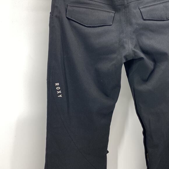 Roxy Black 10K Slim Fit snow pants size S ski snowboard black winter adjustable - Picture 11 of 12